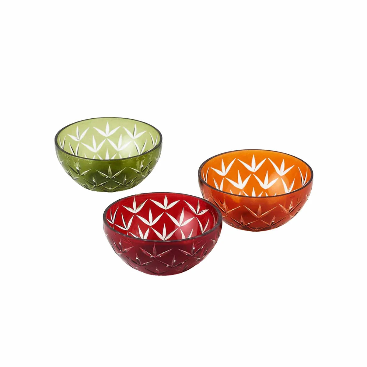 Etched Glass Bowl