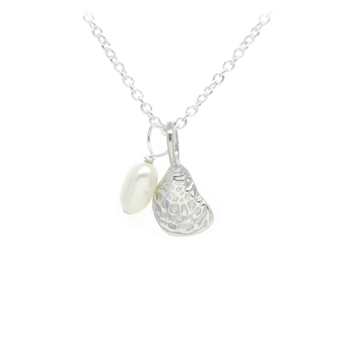 Oyster & Pearl Pendant Necklace