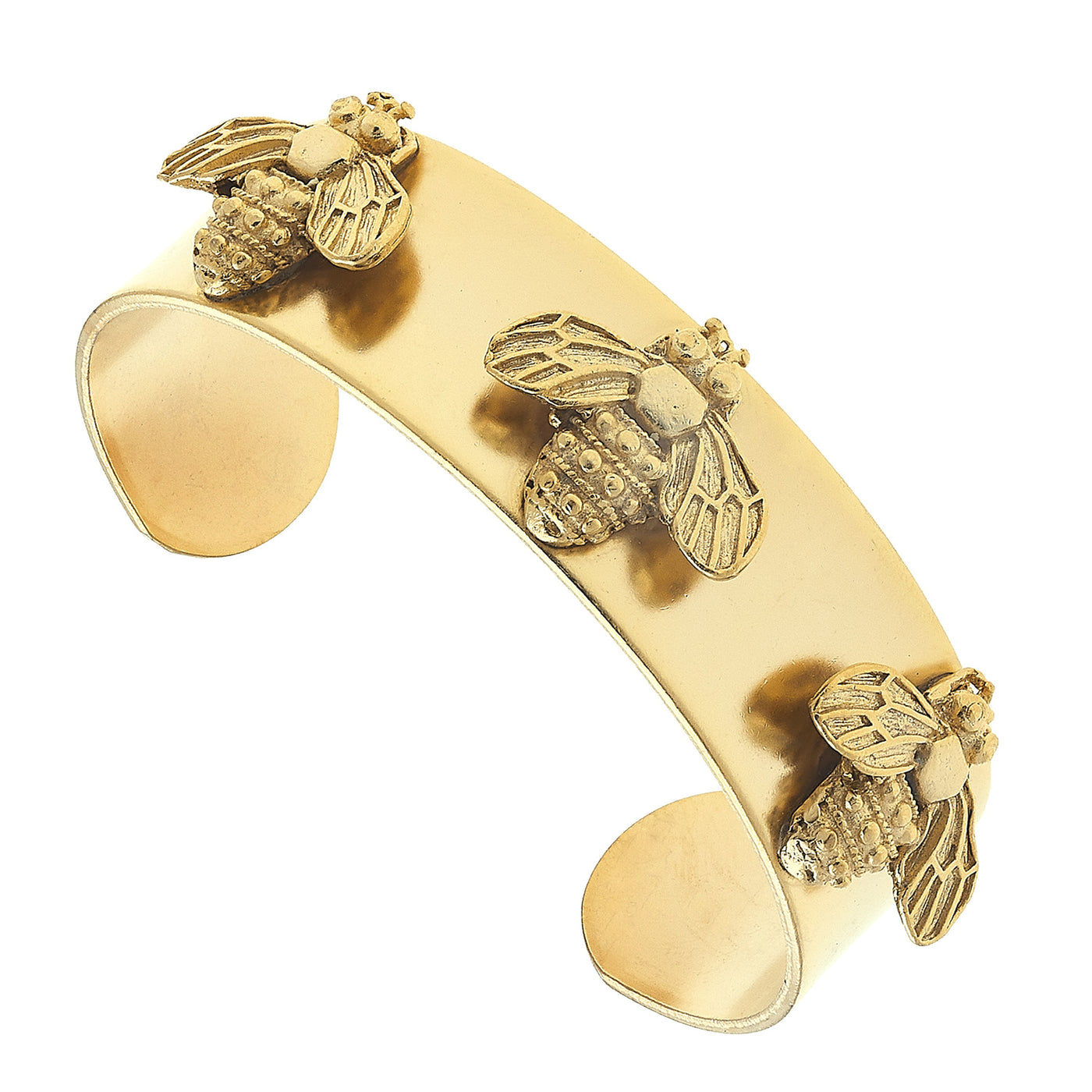 Gold Three Bee Bangle