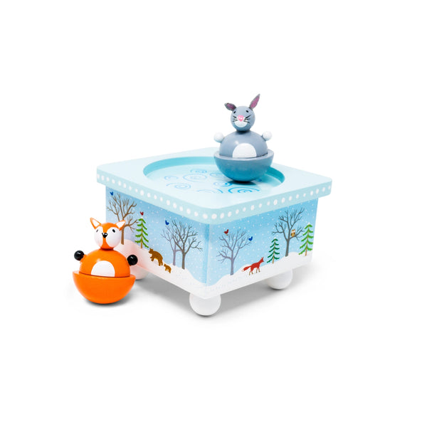 Dancing Fox & Bunny Music Box