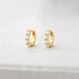 Opal Huggie Earrings