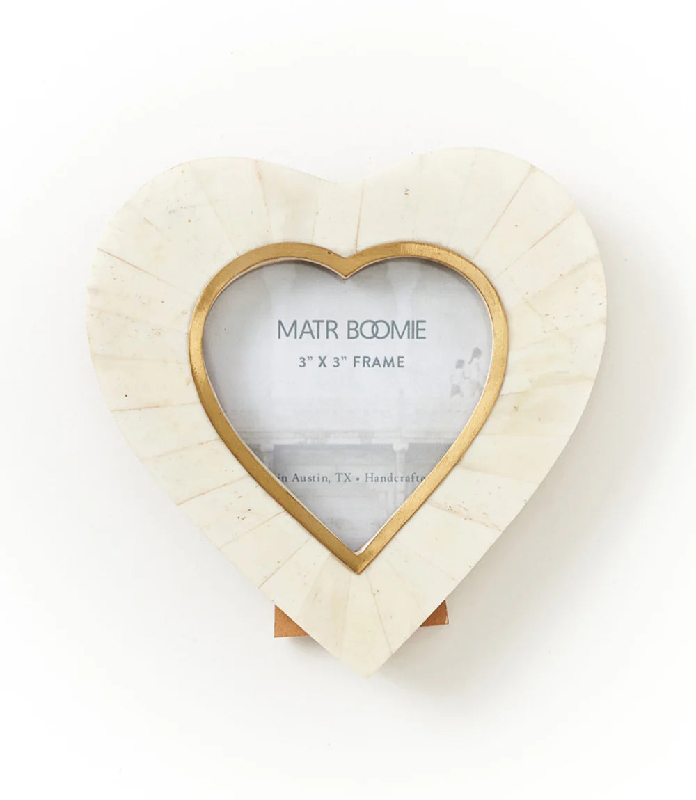 Heart-Shaped Bone Picture Frame