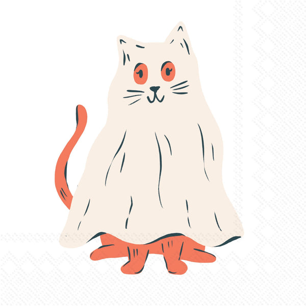 Ghost Kitty Cocktail Napkins