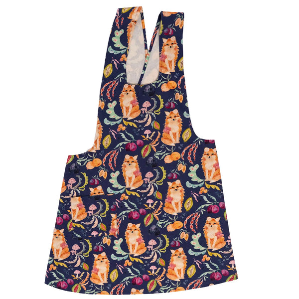 Fox in the Orchard Plum Pinafore Apron