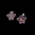 African Violet Post Earrings