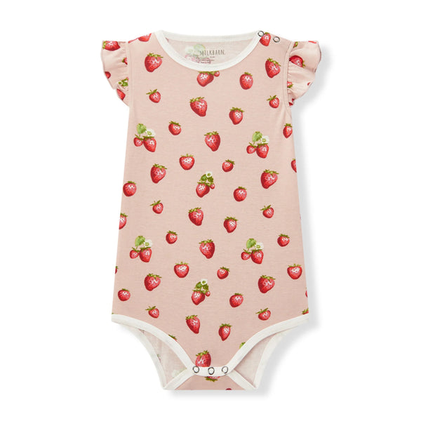 Strawberry Ruffle Onesie