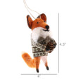 Felt Fox with Cone Ornament