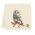 Winter Owl Tea Towel
