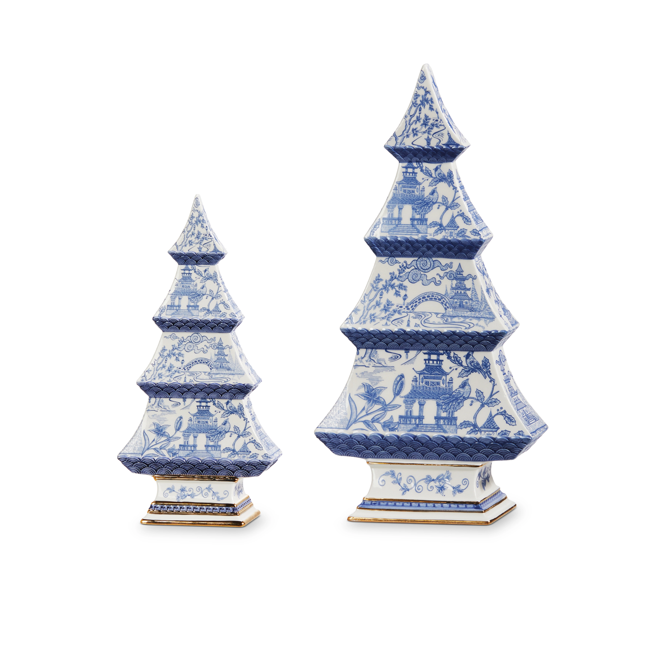 Blue Chinoiserie Tabletop Tree