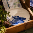 Blue Bunnies Small Plates Set