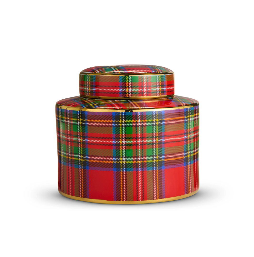 Tartan Decorative Jar