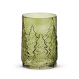 Green Glass Tree Container