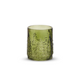 Green Glass Tree Container
