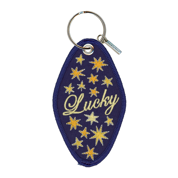 Lucky Star Embroidered Motel Keychain