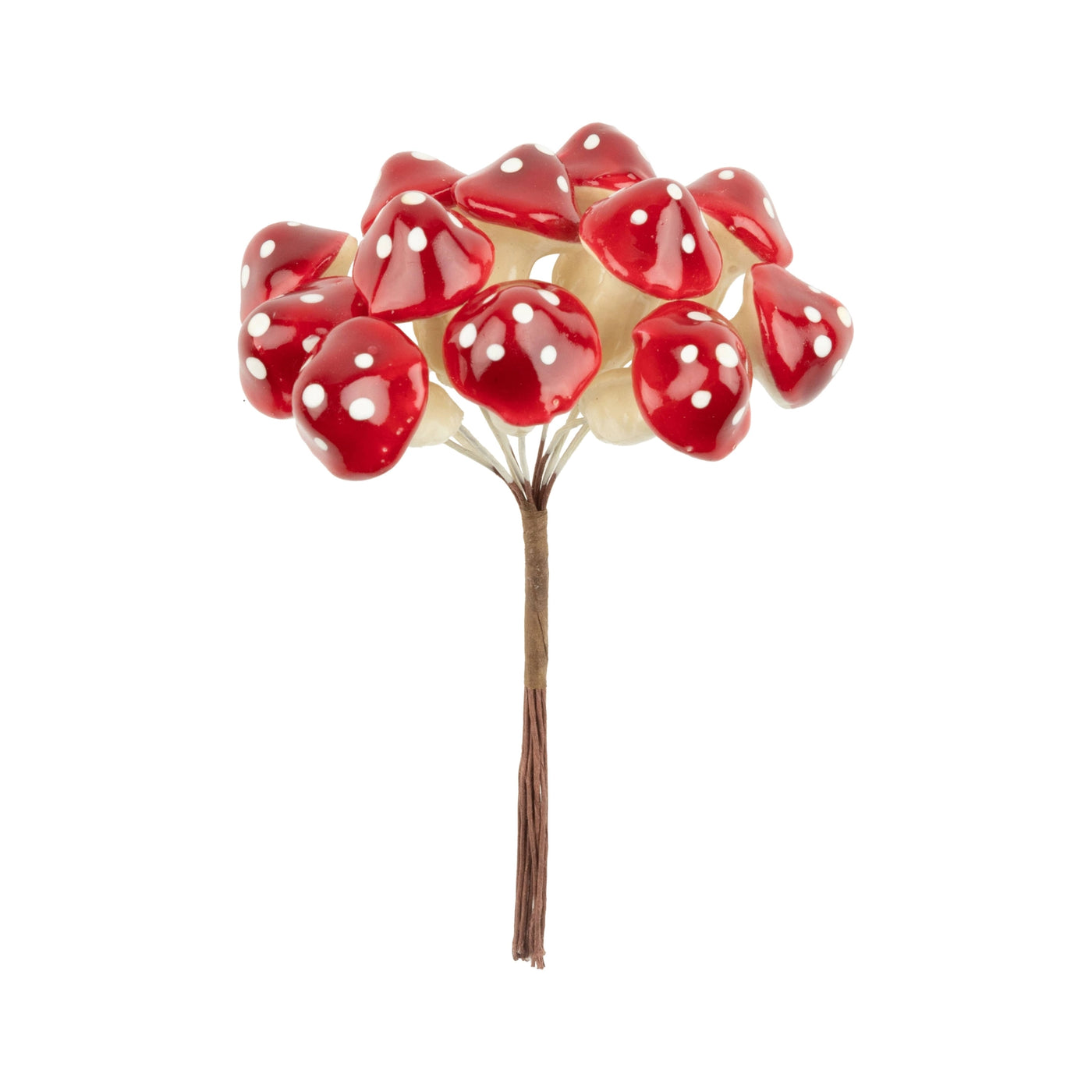 Red & Cream Mushroom Pick Set