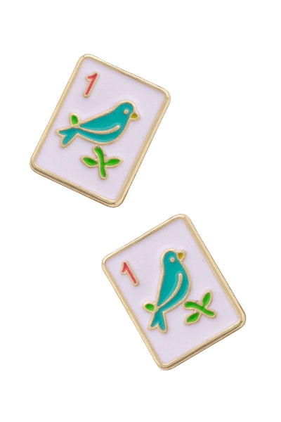 Sparrow Mahjong Tile Studs