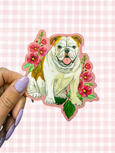 Floral Dog Sticker