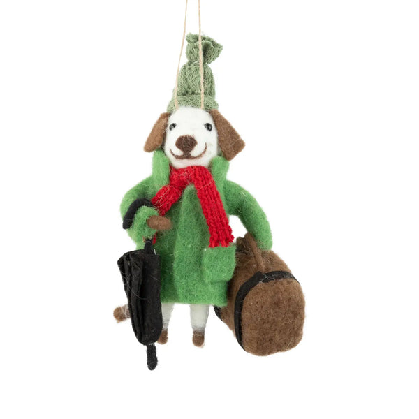 Traveler Dog Felt Ornament