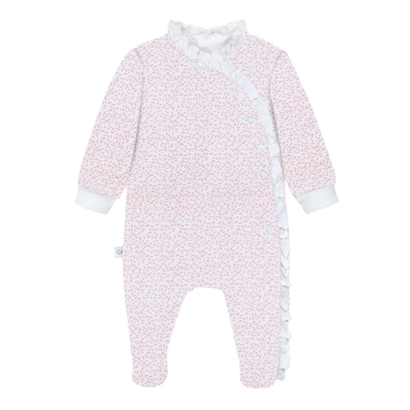 Pink Leaves Pima Baby Romper