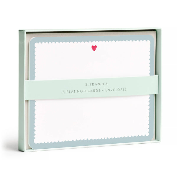 Scalloped Heart Flat Notecard Set