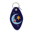 Sun and Moon  Embroidered Motel Keychain