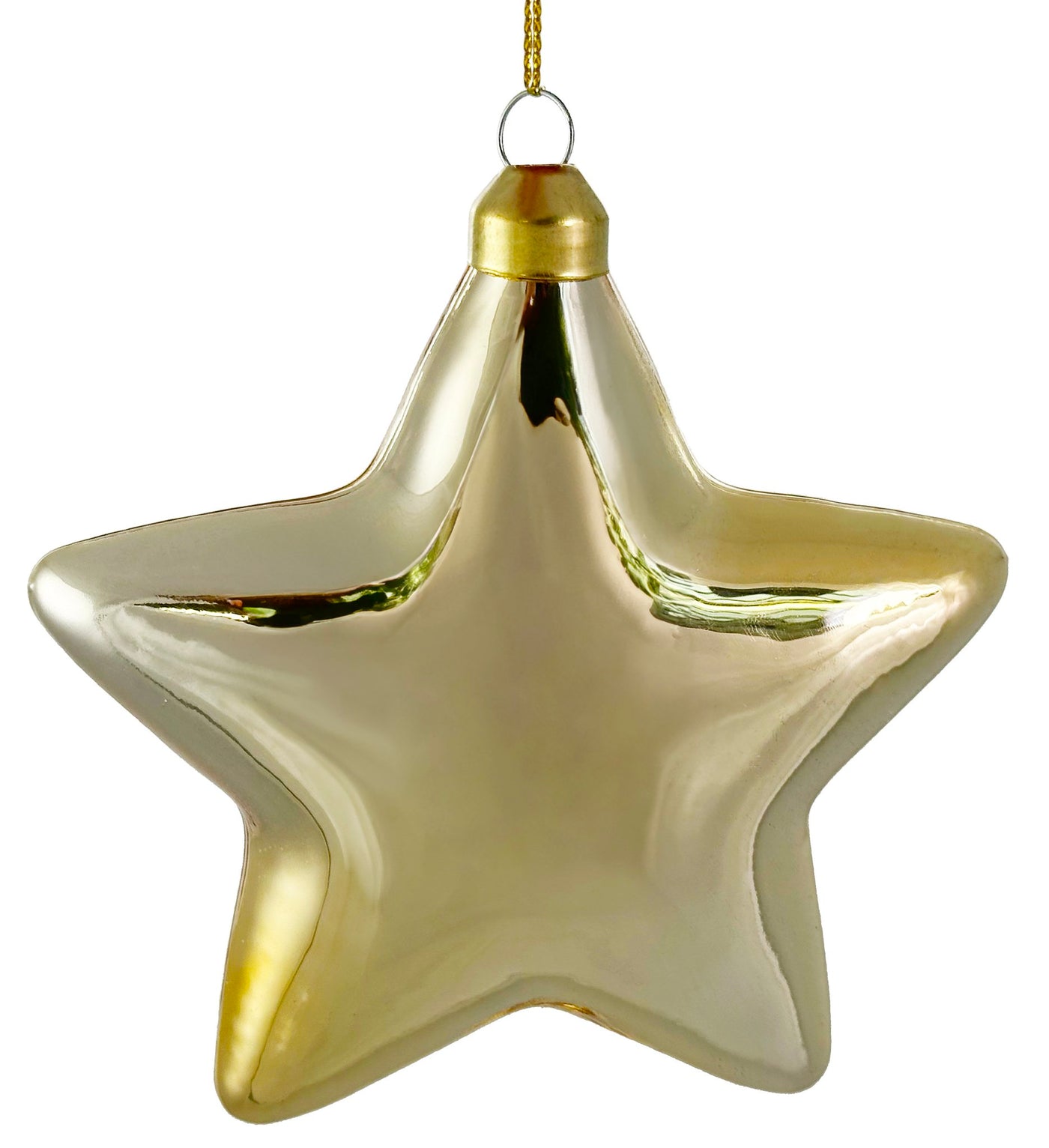 Gold Glass Star Ornament