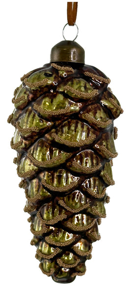 Glass Pine Cone Ornament