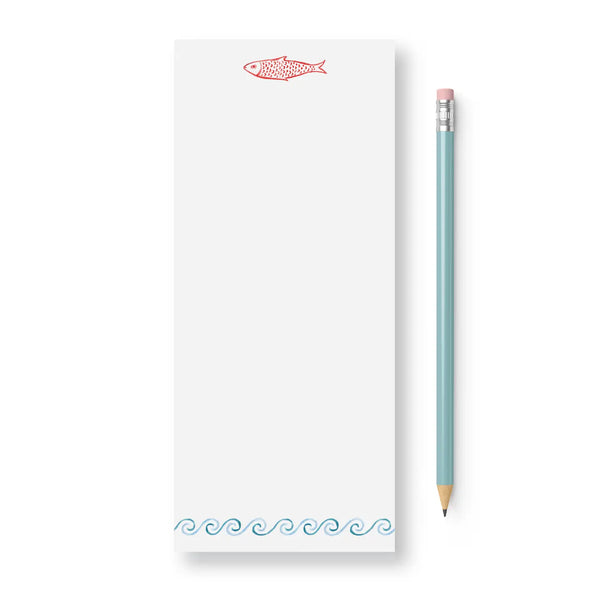 Rainbow Fish with Waves Notepad