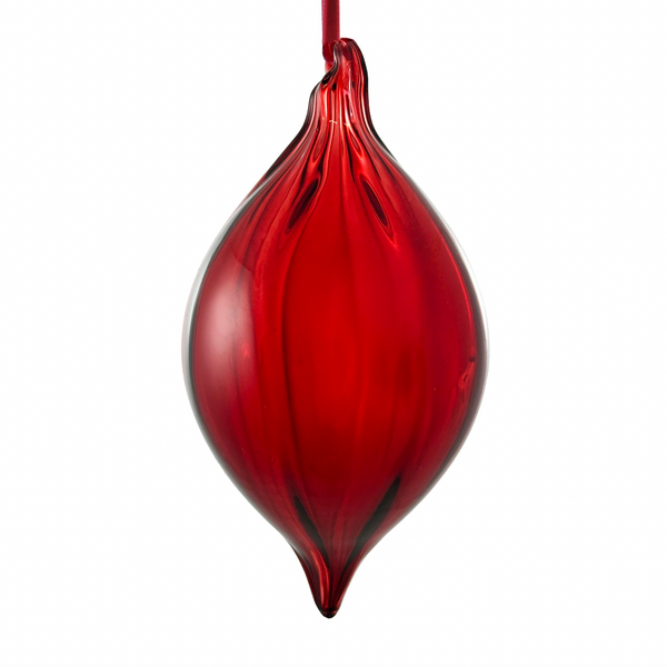 Burgundy Glass Drop Ornament