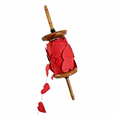 Paper Heart Garland on Wooden Spool