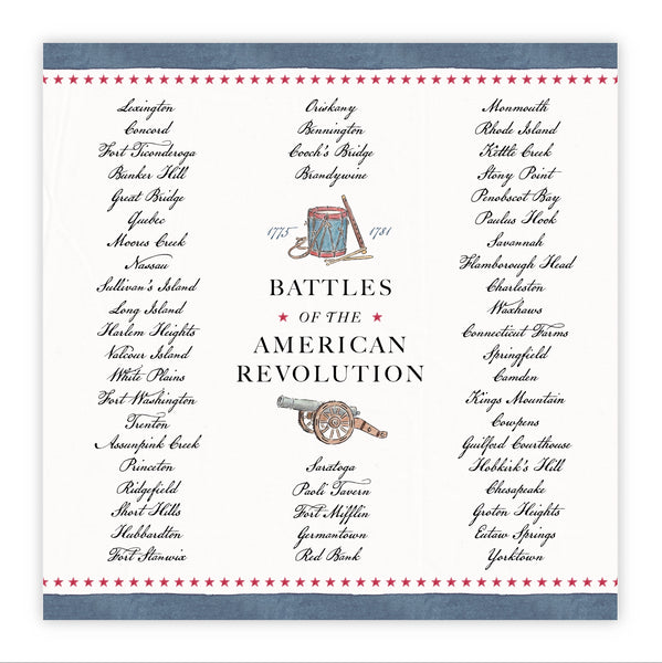 Battles of the American Revolution Tea Towel