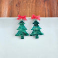 Bow Christmas Tree Earrings