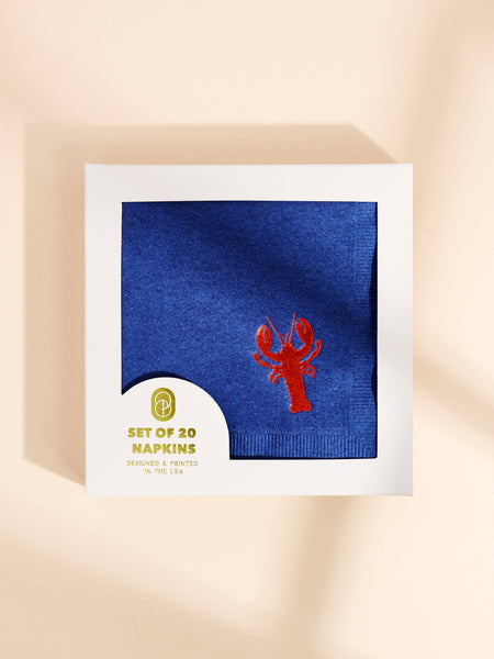 Lobster Paper Beverage Napkins