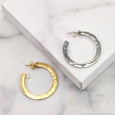 Hammered Knife Edge Hoops