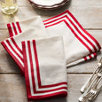 Triple Stripe Dinner Napkin Set