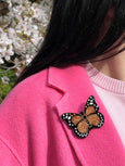 Monarch Butterfly Brooch Pin