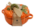 Pumpkin Brie Baker with Leafy Stem Handle