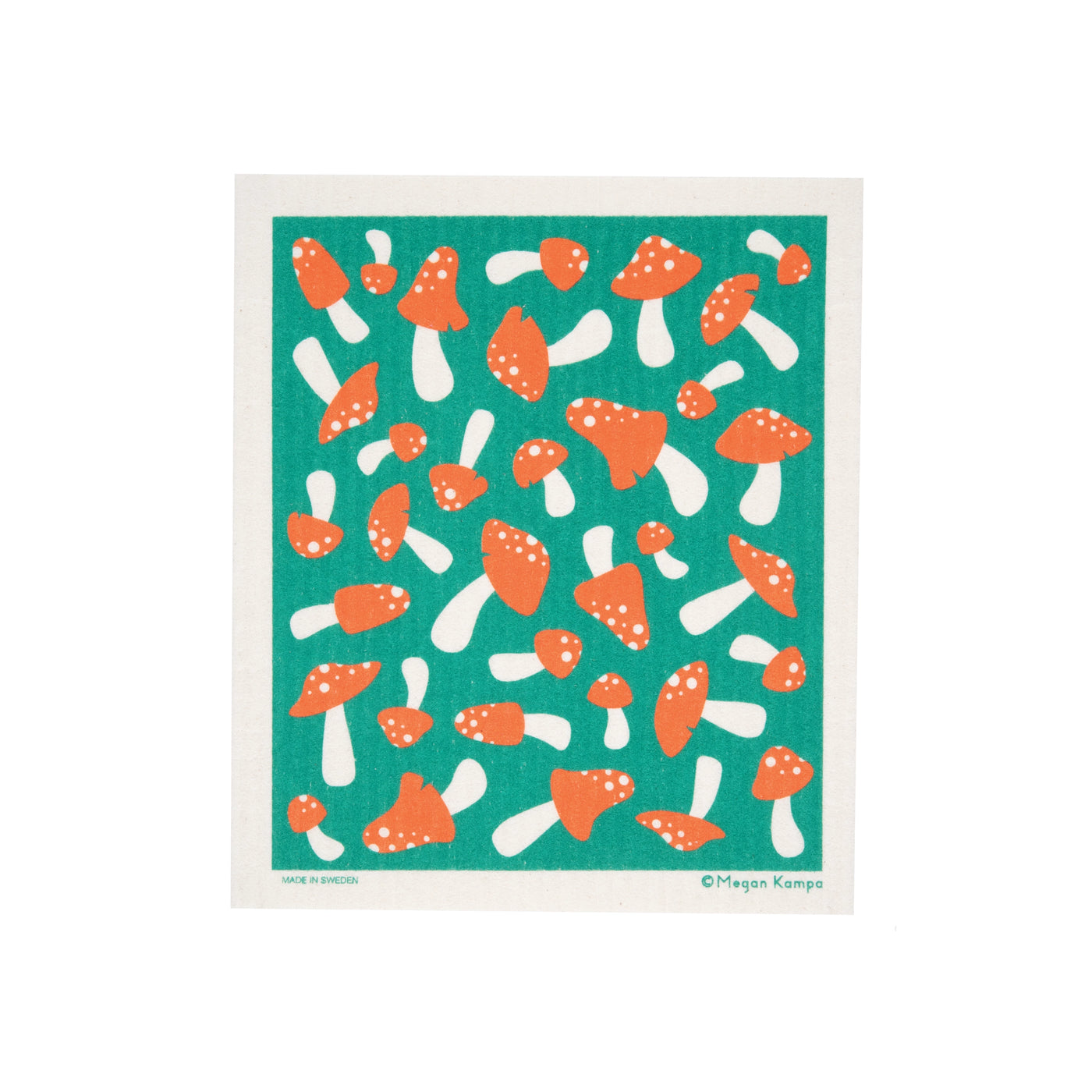 Mushrooms Swedish Dishcloth