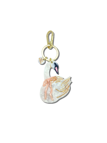 Bow Swan Bag Charm & Keychain
