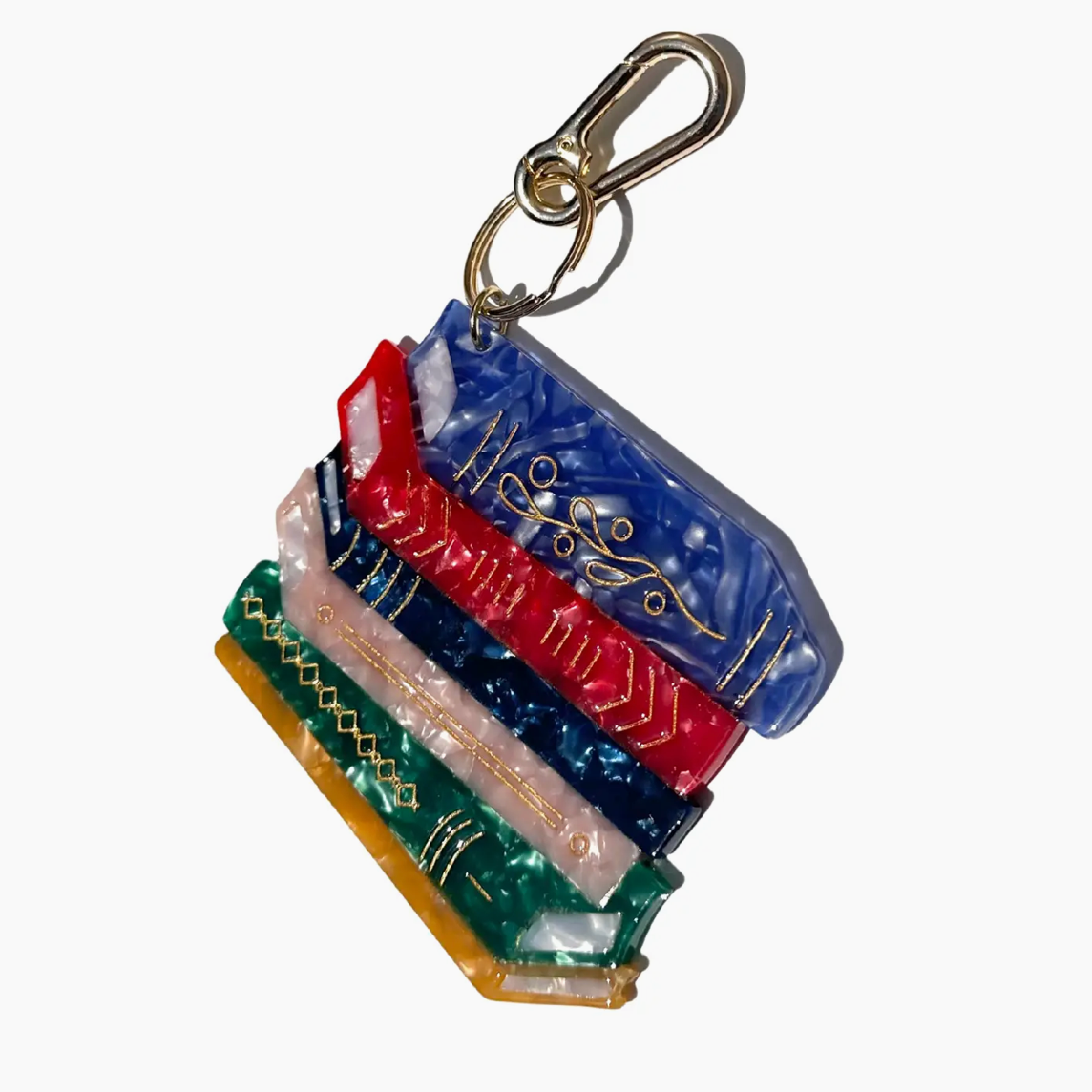 Book Stack Keychain