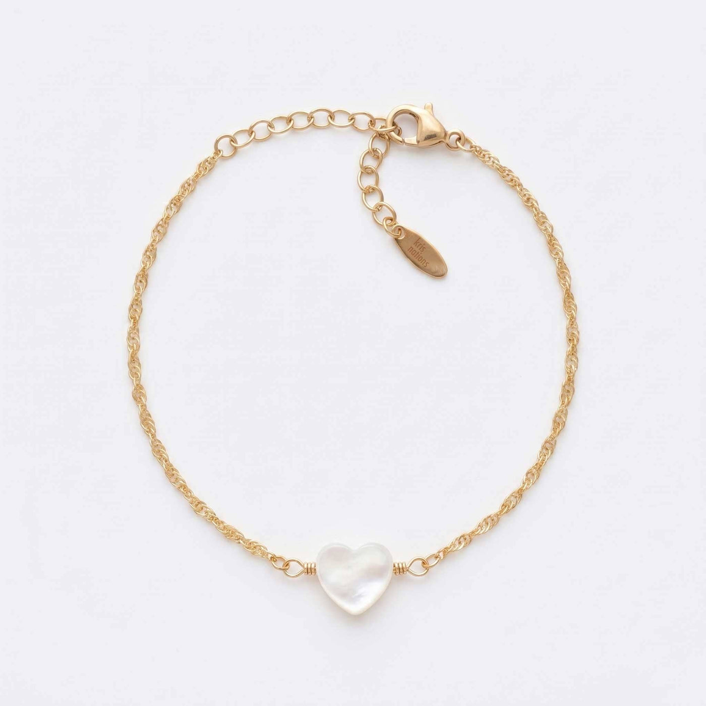 Mother of Pearl Heart Bracelet