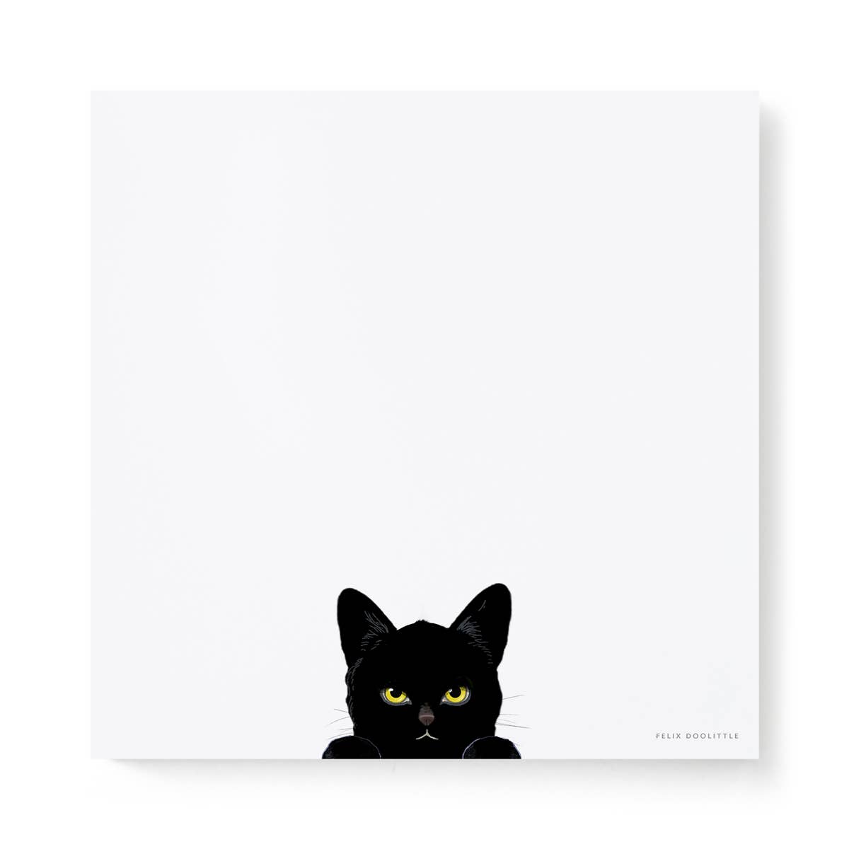 Peek A Boo Black Cat Notepad
