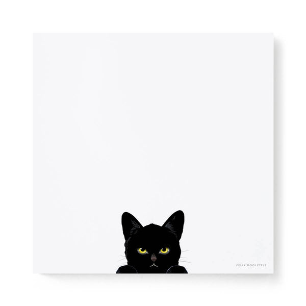 Peek A Boo Black Cat Notepad