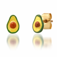 Enamel Avocado Studs