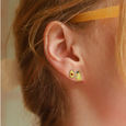 Enamel Avocado Studs