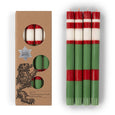 Striped Holiday Candle Set