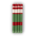 Striped Holiday Candle Set