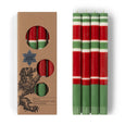 Striped Holiday Candle Set