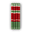 Striped Holiday Candle Set