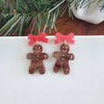 Bow Gingerbread Earrings